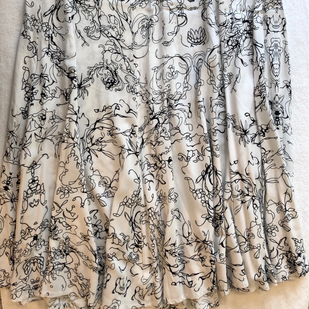 Soft Surroundings Black & White Maxi Skirt
